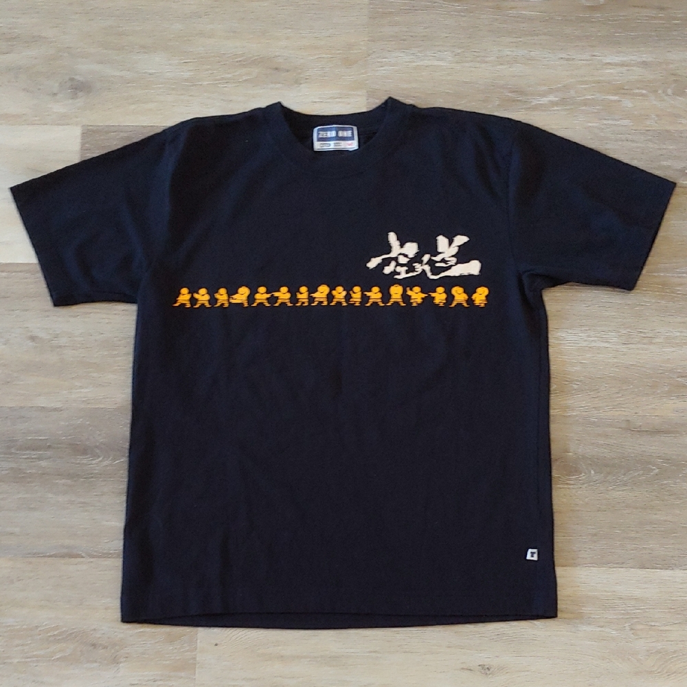 Zero One Japan 100% Cotton Martial Arts Graphic T-Shirt Black Size M